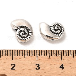 チベット風合金ビーズ  カドミウムフリー＆鉛フリー  シェル形状  アンティークシルバー  10.5x8x4mm  穴：1.5mm  約787個/1000g&nbsp;FIND-C043-061AS