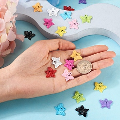 20Pcs 10 Colors Baking Paint Alloy Pendants&nbsp;FIND-TA0002-82