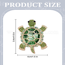 1Pc Tortoise Golden Alloy Brooches&nbsp;JEWB-LP0004-10