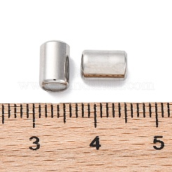201ステンレスビーズ  内部のゴムと  スライダービーズ  コラム  変色防止  ステンレス鋼色  7.5x5mm  穴：1.4mm&nbsp;STAS-D301-13P