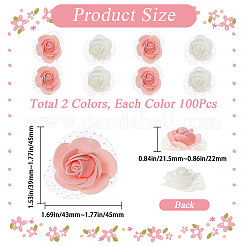 200Pcs 2 Colors 3D Foam Rose Ornament Accessories&nbsp;DIY-CP0008-67