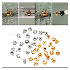 40Pcs 2 Colors Brass Crimp Beads&nbsp;KK-AR0003-27