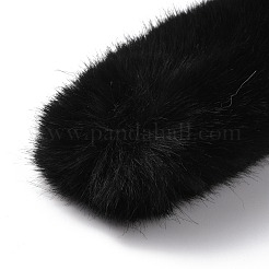 女の子の合金ヘアゴム  ポニーテールホルダー  スラップヘアアクセサリー  ぬいぐるみ  ブラック  29x53x28mm&nbsp;OHAR-C002-01I