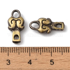 ラックメッキ真鍮チャーム  カドミウムフリー＆鉛フリー  ブラッシングアンティークブロンズ  16.5x8x3.5mm  穴：2.5mm&nbsp;KK-P276-19BAB