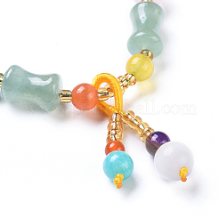 Natural Jade Stretch Charm Bracelets&nbsp;BJEW-I260-09