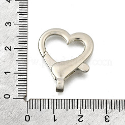 ハート合金製カニカン  ニッケルフリー  プラチナ  26x22x5.5mm  穴：2mm&nbsp;FIND-Q003-03P