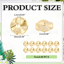 60Pcs Brass Spacer Beads&nbsp;KK-ME0004-05G