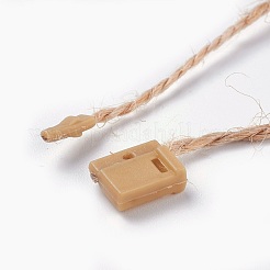 ジュートより糸  シールタグ付き  プラスチックハングタグファスナー  バリーウッド  180x1mm&nbsp;CDIS-WH0006-02