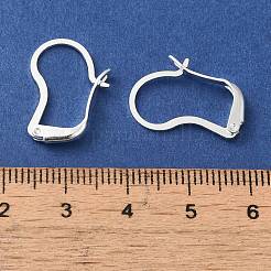 真鍮製フープピアスパーツ  カドミウムフリー＆鉛フリー  銀  19.5x3mm  ピン：0.8x0.8mm&nbsp;FIND-Z039-30S