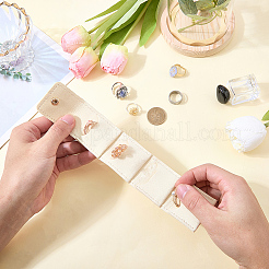 PUレザージュエリーロール1個  リング、ネックレス、イヤリング、ブレスレット  ベージュ  5.5x4.4x1.7cm&nbsp;ABAG-CL0001-43D