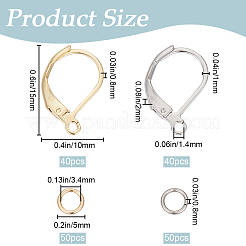 80Pcs 2 Color 304 Stainless Steel Leverback Earring Findings&nbsp;STAS-SP0001-14