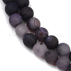 Natural Druzy Agate Beads Strands&nbsp;G-NH0024-A05-8mm