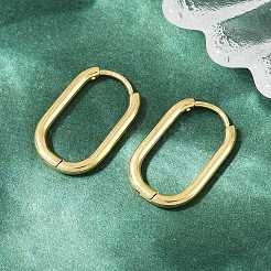 304 Stainless Steel Oval Hoop Earrings&nbsp;EJEW-K268-36G