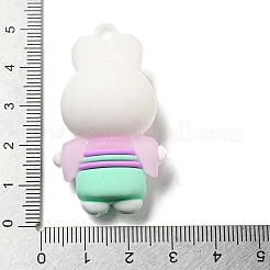 プラスチックチャーム  兎  アクアマリン  45.5x26x16mm  穴：3.2mm&nbsp;FIND-Z016-01B