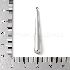 304ステンレスペンダント  ティアドロップチャーム  変色防止  ステンレス鋼色  41x6mm  穴：1.8mm&nbsp;STAS-U046-01A-P