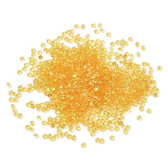 キュービックジルコニアカボション  多面カットダイヤモンド  ゴールド  1.2x1mm&nbsp;ZIRC-K090-1.2mm-01C