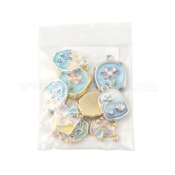 10Pcs 8 Styles Alloy Enamel Pendants&nbsp;FIND-FS0004-49