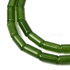 天然石ホワイトジェイドビーズ連売り  コラム  染め  グリーン  8~8.5x4mm  穴：0.8mm  約46~47個/連  15.35''~15.55''（39~39.5センチメートル）&nbsp;G-Z145-A01-01H