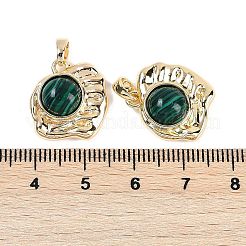 Synthetic Malachite Pendants&nbsp;KK-U043-43G-C