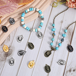 60Pcs 5 Colors Tibetan Style Alloy Hat Pendants&nbsp;FIND-SC0010-86