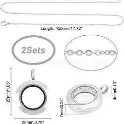DIY Memory Locket Pendant Necklace Making Kit&nbsp;DIY-UN0003-51