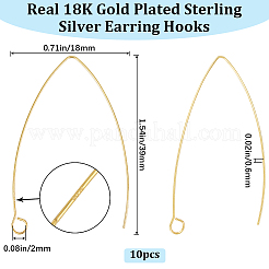 5 Pairs 925 Sterling Silver Earring Hooks&nbsp;STER-BBC0005-91