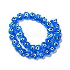 Handmade Evil Eye Lampwork Beads Strands&nbsp;LAMP-E023-07B-06