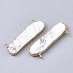 Electroplate Natural Howlite Pendants&nbsp;G-S344-47E