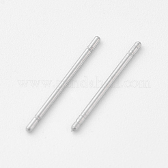 変色しにくい304ステンレススチールスタッドピアス金具  ステンレス鋼色  14~15x0.7mm  ピン：0.8mm&nbsp;STAS-E443-34P