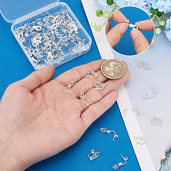 30 Pairs 925 Sterling Silver Clip-on Earring Findings&nbsp;STER-PH0005-01S