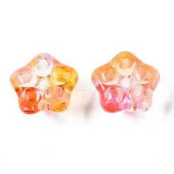 Two Tone Transparent Spray Painted Glass Beads&nbsp;GGLA-S054-011D-01