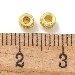 真鍮製スペーサービーズ  段ボールビーズ  長持ちメッキ  鉛フリー＆カドミウムフリー  ラウンド  14KGP本金メッキ  4mm  穴：1.6mm&nbsp;KK-L075-001LG-02