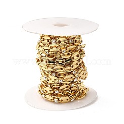 Rack Plating Brass Coffee Bean & Square Link Chains&nbsp;CHC-I040-11G