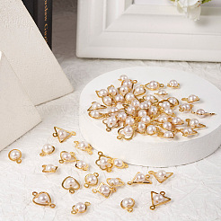 72Pcs 12 Styles ABS Plastic Imitation Pearls Charms/Connector Charms&nbsp;FIND-TA0003-16