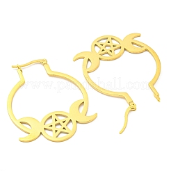 304 Stainless Steel Hoop Earrings for Women&nbsp;EJEW-F338-01G