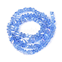 Electroplate Transparent Glass Beads Strands&nbsp;GLAA-N021-4mm-03