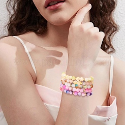 200G Frosted Baking Paint Crackle Glass Beads with Glitter Powder&nbsp;DGLA-YW0001-56A