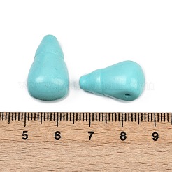 Dyed Synthetic Turquoise 3 Hole Guru Beads&nbsp;G-C198-01A-03