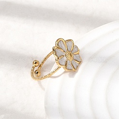 304 Stainless Steel Enamel Open Cuff Rings&nbsp;STAS-H259-01G