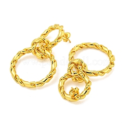 304ステンレススチールイヤリング  環状の  18KGP本金メッキ  53.5x30.5mm&nbsp;EJEW-R161-10A-G