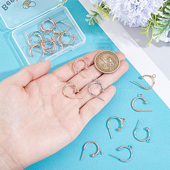 24Pcs 3 Colors 304 Stainless Steel Half Hoop Earrings&nbsp;STAS-BBC0009-90B