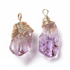 Natural Raw Amethyst Pendants&nbsp;G-C023-02