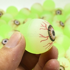 蓄光人工プラスチック弾むボール  暗闇で光る目玉  ハロウィーンのいたずら小道具の装飾用  カラフル  30mm&nbsp;LUMI-PW0004-059