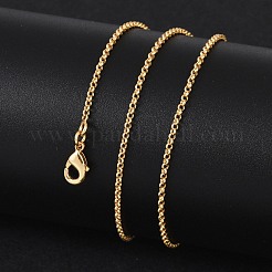 Long-Lasting Plated Brass Cable Chain Necklaces&nbsp;X-NJEW-K112-10G-NF
