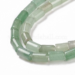 天然石グリーンアベンチュリンビーズ連売り  コラム  7~7.5x5mm  穴：1mm  約46個/連  14.76インチ（37.5cm）&nbsp;G-G990-C08