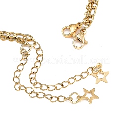 Alloy Resin Sun & Brass Butterfly Pendant Necklaces&nbsp;NJEW-JN05468-03