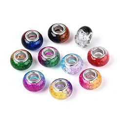 Two Tone Acrylic Crackle European Beads&nbsp;GPDL-N006-01A-05