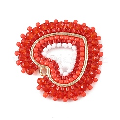Glass Seed Beaded Pendants&nbsp;PALLOY-MZ01385