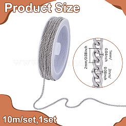 10M 304 Stainless Steel Curb Chains&nbsp;CHS-UN0001-34