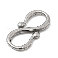 304ステンレススチールSフック留め具  ステンレス鋼色  13x8x1mm  穴：3.5mm&nbsp;STAS-Z179-05P